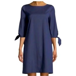 LAFAYETTE 148 Elaina Tie Sleeve Cotton Mini Dress Size M